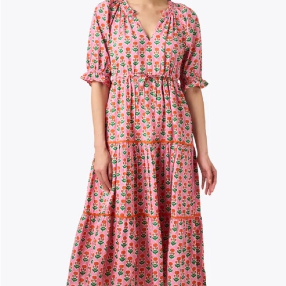 NWT Pink City Prints Calypso Pink Floral Dress